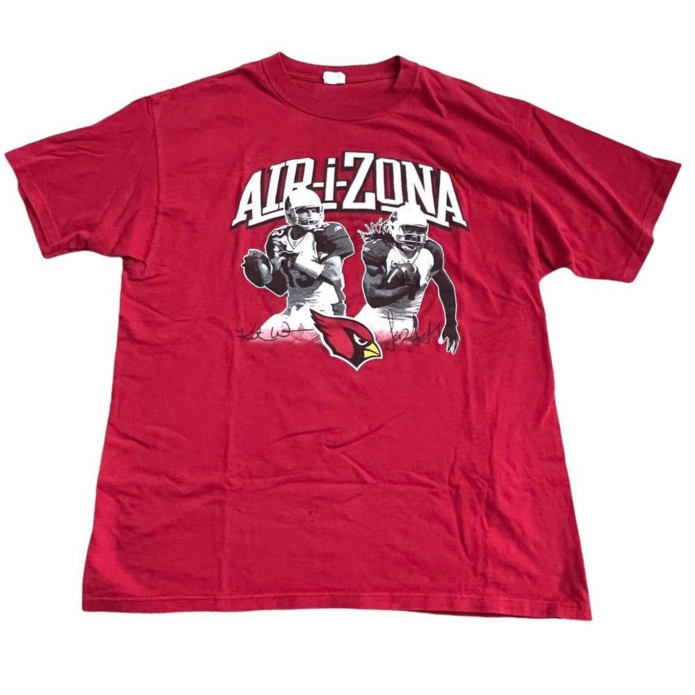 Arizona Cardinals NFL Red 2009 Warner Fitzgerald Tee Shirt Hall of Famers